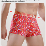 Men's Ice Silk Sexy Breathable Printed Boxers Briefs
