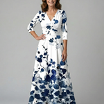 Brya | Cross Wrap Neck Midi Dress