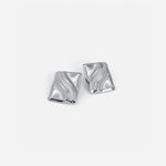 Timeless Silver Cube Statement Studs
