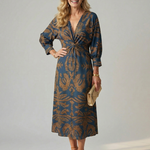 Mikayla | Natural Wrap Midi Dress