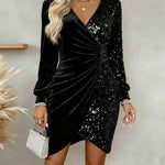 Mariana | Shimmering V-Neck Midi Dress