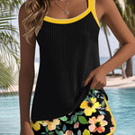 Federica - Ribbed Tankini Shorts Set