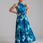 Aria | Abstract Print Midi Dress