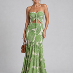 Azaria | Strapless Two Piece Printed Maxi Dress Set
