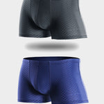 2 Pack Breathable Grid Ice Silk Men's Underwear