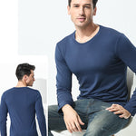 Men's Double-sided Modal Long-sleeved Solid Color T-shirt
