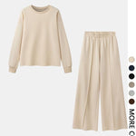 BETH™ - Casual Solid Color Sweatshirt & Pants Set for Outdoor Comfort
