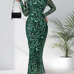 ALIANNA™ - Elegant Leopard Print Ruched Bodycon Dress for Parties
