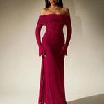 DARCIE™ - Off Shoulder Ruched Sequin Bodycon Evening Gown
