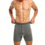 3 Pack Men's Ultra-Soft Breathable Cotton Button Fly Midway Briefs