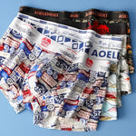 6 Pack Men's U Convex Modal Print Breathable Trunks