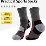 4 Pack Mid-Crew Thick Cushioned Sports Socks