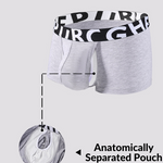 2 Pack Men's Separated Pouch Side Vent Design Trunks