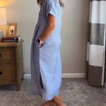 Phoebe | Striped Button-Up Dress
