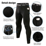 Mens Sports Thermal Leggings Compression Base Layer Tights