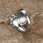 Inlaid Opal Stone Zirconia Ring