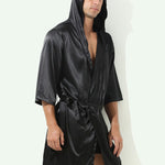 Couple Soft Tie Thin Bathrobe Pajamas