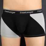 FreeLonger Men's Big Pouch Breathable Seamless Trunks