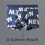 3Pcs Mens Printed U Convex Pouch Boxer Briefs