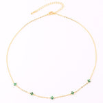 Emerald Spark Charm Necklace