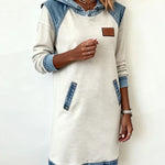 Alexa | Cozy Contrast Hooded Dress