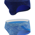 2 Pack Men's Sexy Stretch U Convex Pouch Briefs