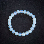Minimalist Glowing Moonstone Bead Bracelet
