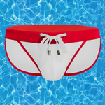 Men's Dual-Tone Swim Briefs with Removable Padding