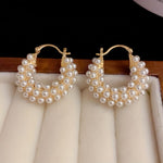 Pearl Bubble Hoop Earrings