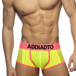 2-pack Men's Contrast Color Mesh High Elastic U-convex Three-dimensional Pouch Sports Boxer Shorts
