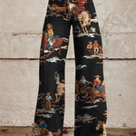Paula | Vintage Printed Wide Leg Pants