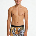 2 Pack Men's Bold Prints Seamless Comfort Smooth Touch Boxer Briefs