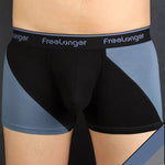 FreeLonger Men's Big Pouch Breathable Seamless Trunks