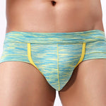 4 Pack Men's Striped U-convex Pouch Briefs