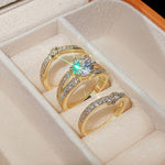 Round Pavé Ring Set