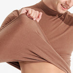 Mid-neck Men's Fleece Warm Bottoming Top T-shirt