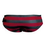 Mens Surfing Striped Swimming Briefs