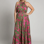 Harper | Draped Halter Midi Dress