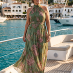 Emma | Gathered Halter Midi Dress