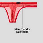 2 Pack Men's Sexy Semi-Transparent Thong