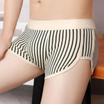 4 Pack Men's Striped Pure Cotton Breathable Loose-Fit Comfortable Trunks