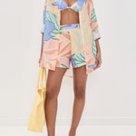 Amandine | Tropical Leaf Printed Short Set