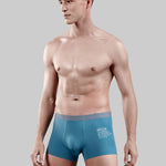 Men's Dual-Raised Support Seamless Solid Color Trunks