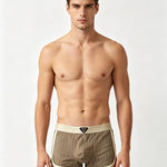 4 Pack Men's Skin-Friendly & Trendy Striped Lightweight Boxer Briefs