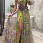 Grace | Summer Escape Beauty Floral Pleated Maxi Dress