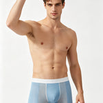 4 Pack Men's Sporty & Breathable Seamless Ice Silk Smooth Trunks