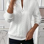 EMMA™ |  Elegant Quarter-Zip Sweater