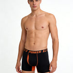4 Pack Men's Mid-Rise Color Block Mesh Breathable Boxer Briefs