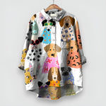 Shifra | Women's Shirt with Dog Print