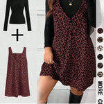 CRESSIDA™ – High Neck Top & Leopard Strap Skirt Two-Piece Set